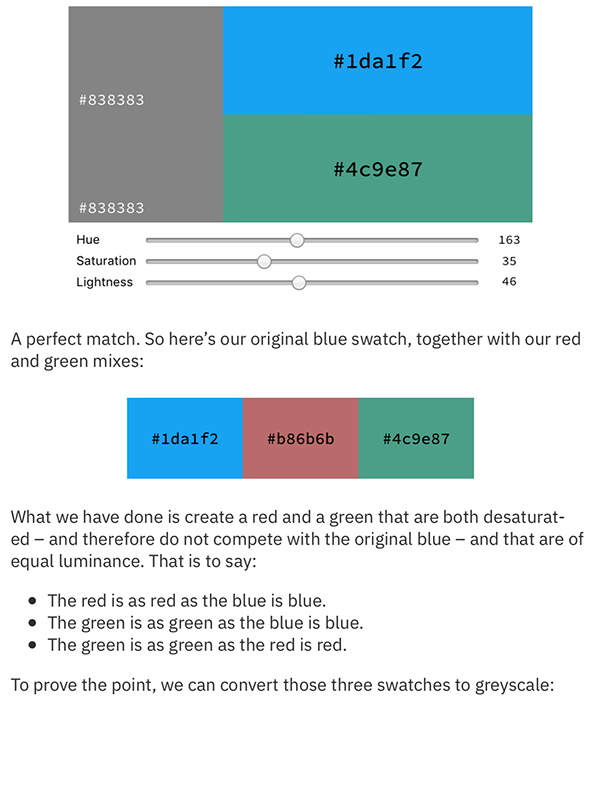 Sample page from Colour in User Interface Design, by Colin Shanley.