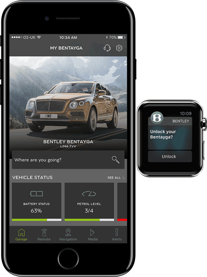 Bentley Connected Car app preview